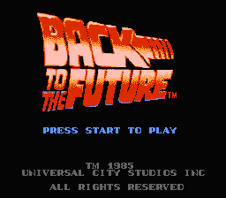 Back to the Future title screenshot